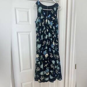 Ann Taylor Factory Floral Maxi Dress - Black and Blue